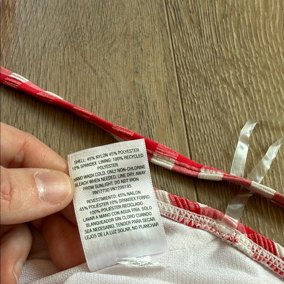 wild fable Red and White Gingham Halter One-Piece - Picture 3 of 4